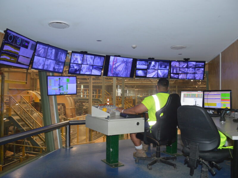 Kiwi Lumber control room at sawmill